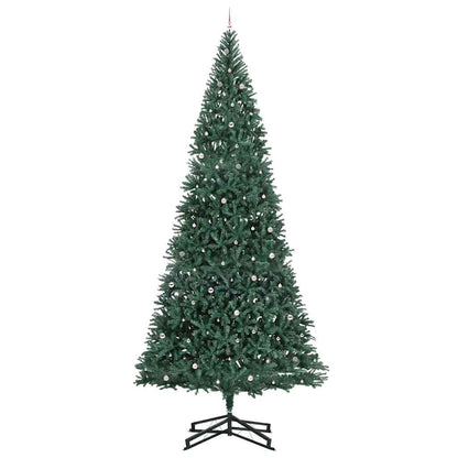 vidaXL Artificial Pre-lit Christmas Tree with Ball Set Green 500 cm 4