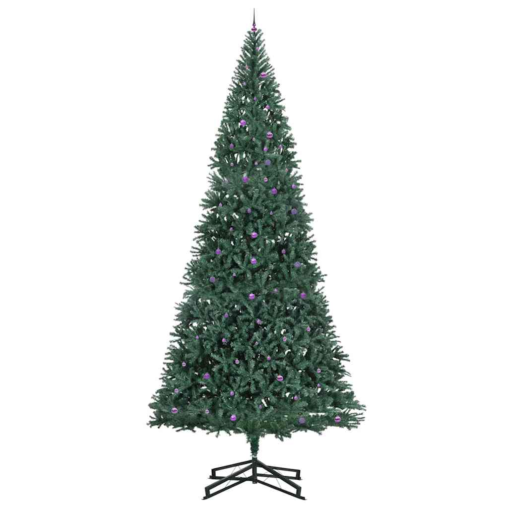vidaXL Artificial Pre-lit Christmas Tree with Ball Set Green 500 cm 4