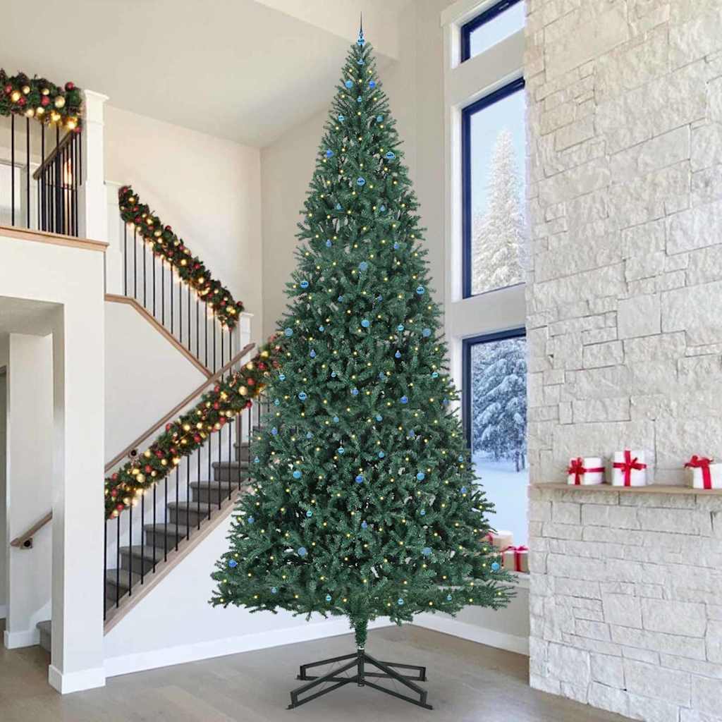 vidaXL Artificial Pre-lit Christmas Tree with Ball Set Green 500 cm 1
