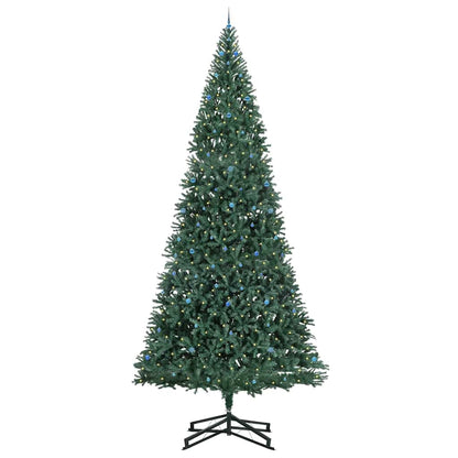 Artificial Pre-lit Christmas Tree with Ball Set Green 500 cm with leds &blue balls