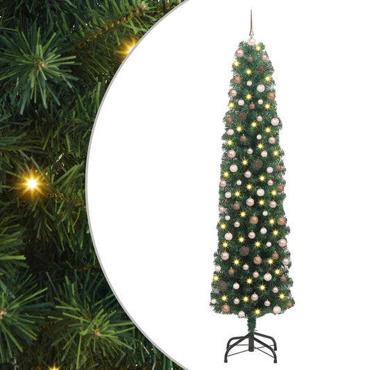 vidaXL Artificial Christmas Tree with 300 LEDs with Stand Green 210 cm 2