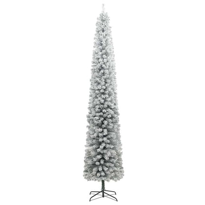 Artificial Christmas Tree Green Green and White 270 cm with 300 LEDs & 120 red balls
