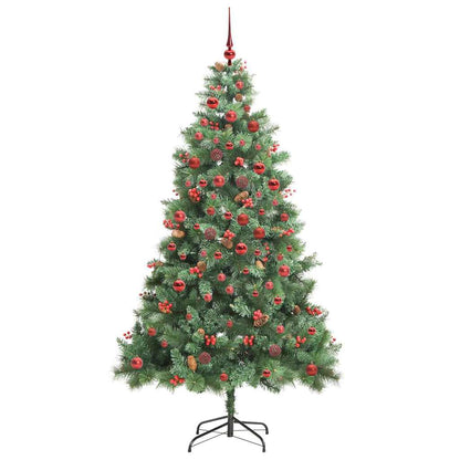 vidaXL Artificial Christmas Tree 300 LEDs Warm White PVC and Metal 3