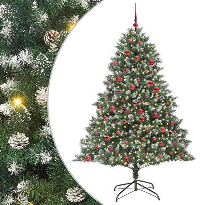 Artificial Christmas Tree Green 180 cm with LEDs&red balls