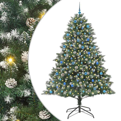 Artificial Christmas Tree Green 240 cm with LEDs&blue balls