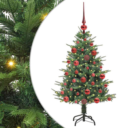 Artificial Pre-lit Christmas Tree with Ball Set 120 cm Green with 150 LEDs &61 red balls
