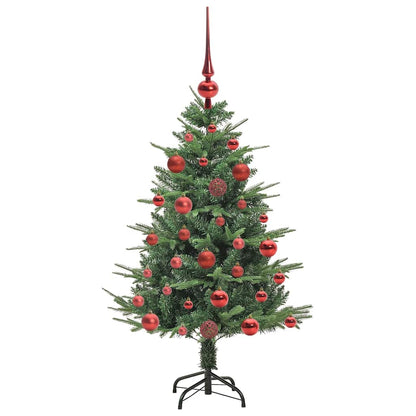 Artificial Pre-lit Christmas Tree with Ball Set 120 cm Green with 150 LEDs &61 red balls