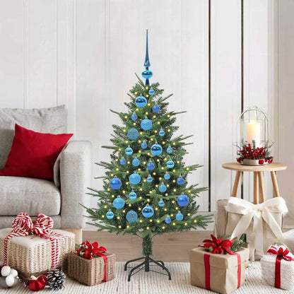 Artificial Pre-lit Christmas Tree with Ball Set 120 cm Green with 150 LEDs &61 blue balls
