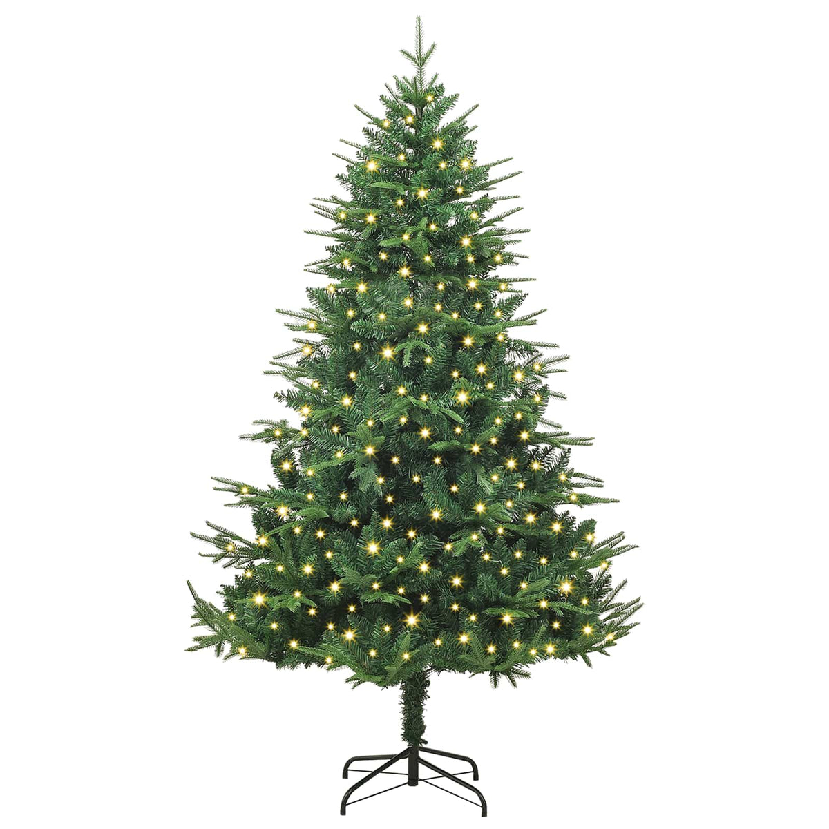 Artificial Pre-lit Christmas Tree with Ball Set 180 cm Green with 300 LEDs