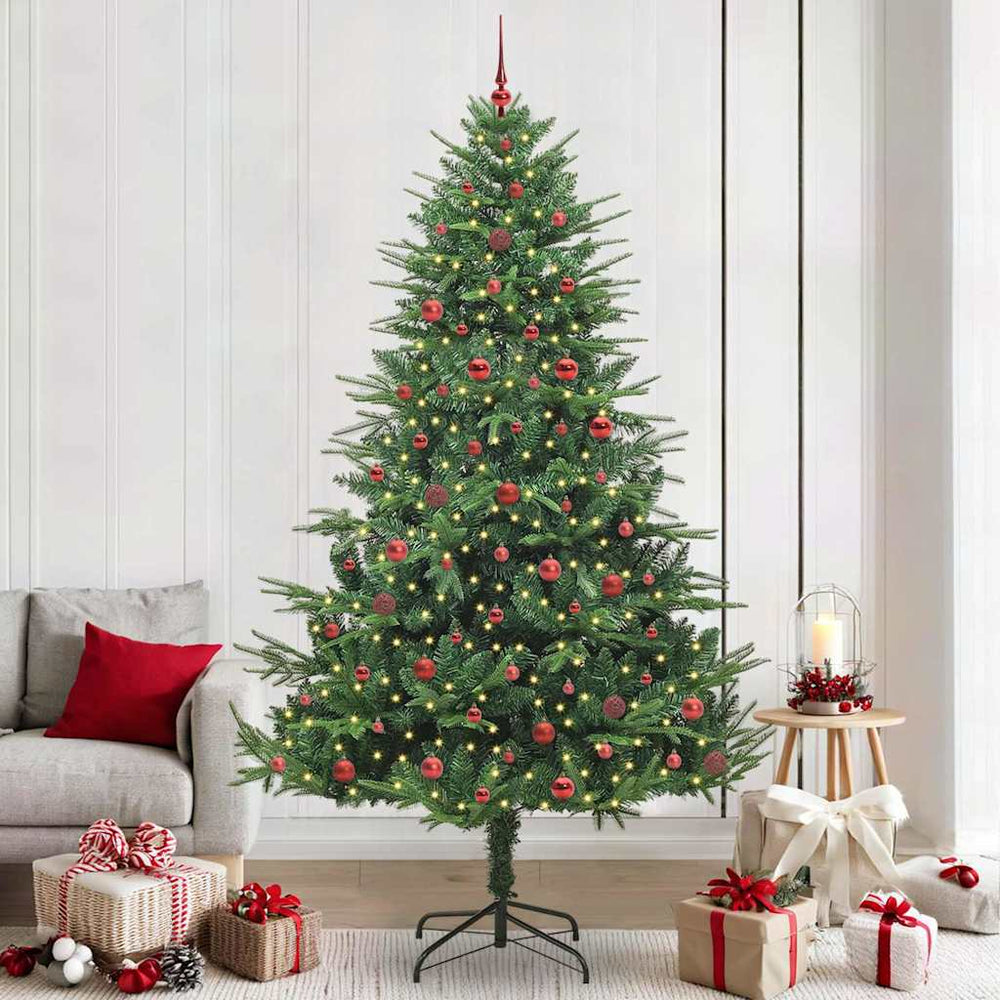 vidaXL Artificial Pre-lit Christmas Tree with Ball Set Green 240 cm