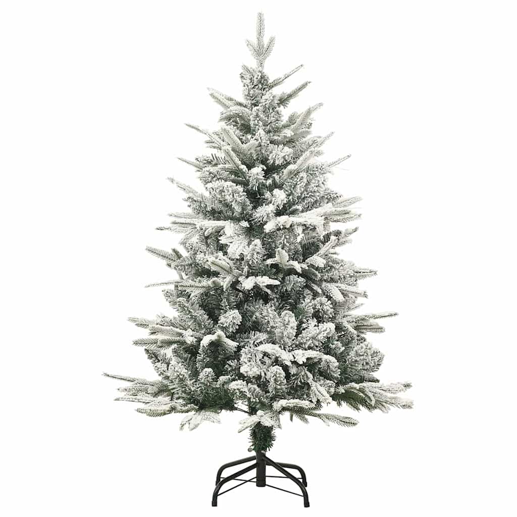 Artificial Pre-lit Christmas Tree with Ball Set Green 120 cm Green and White with 150 LEDs &61 black balls