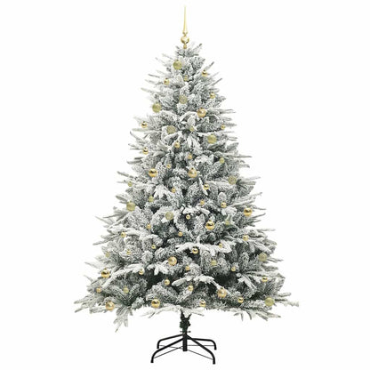 vidaXL Artificial Pre-lit Christmas Tree with Ball Set Green 240 cm 4
