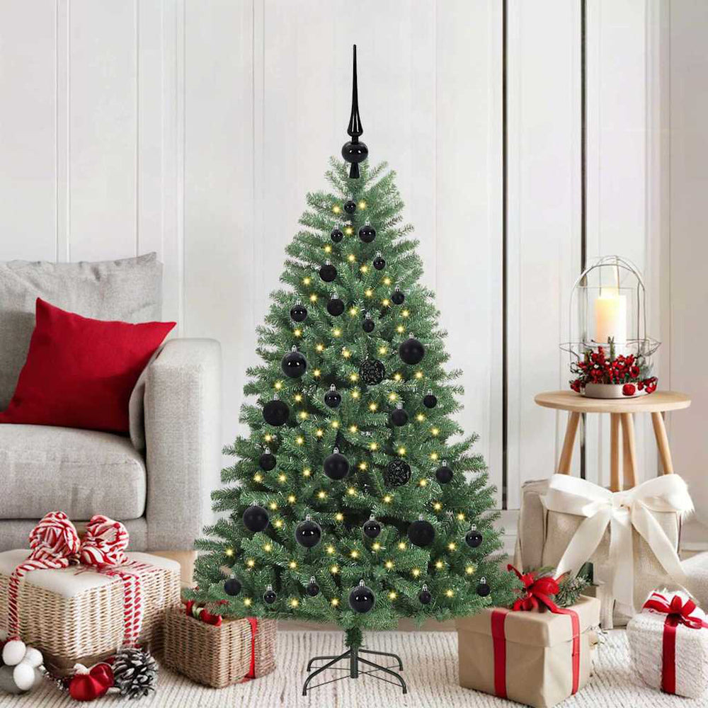 vidaXL Artificial Hinged Christmas Tree PVC and Metal Green 120 cm