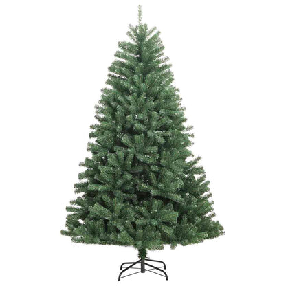 Artificial Hinged Christmas Tree PVC and Metal Green 120 cm with LEDs &gold balls