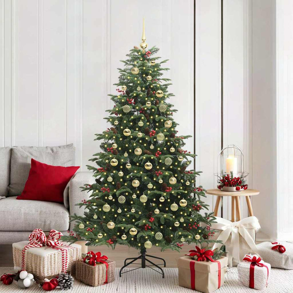 vidaXL Artificial Christmas Tree with 300 LEDs with Stand Green 180 cm