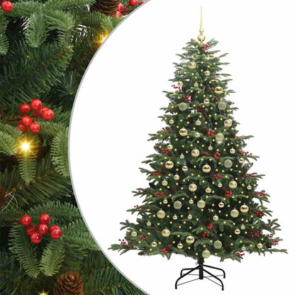 vidaXL Artificial Christmas Tree with 300 LEDs with Stand Green 180 cm 2
