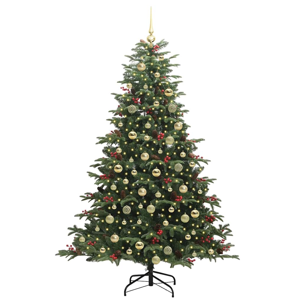 vidaXL Artificial Christmas Tree with 300 LEDs with Stand Green 180 cm 3
