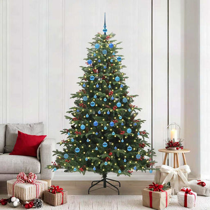 Artificial Christmas Tree with 300 LEDs with Stand Green 210 cm with LEDs &blue balls