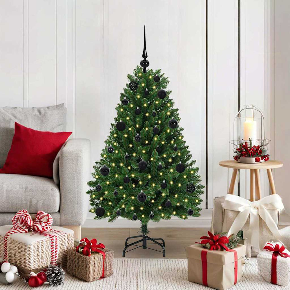 vidaXL Artificial Christmas Tree 120 cm 150 LEDs Warm White Green Ø 68 x 120 cm