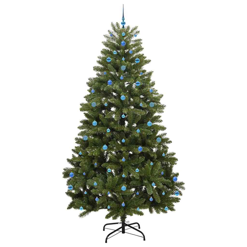 Artificial Christmas Tree 270 cm 300 LEDs Warm White Green Ø 128 x 270 cm with 300 LEDs&blue balls