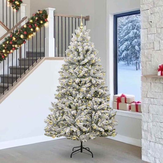 vidaXL Artificial Christmas Tree 240 cm 300 LEDs Warm White 1