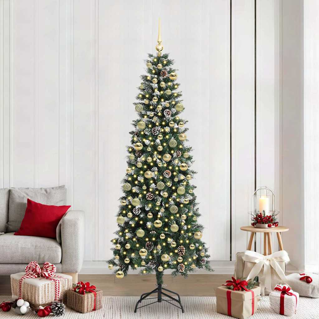 vidaXL Artificial Christmas Tree Green 210 cm 1