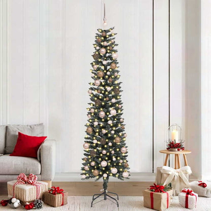 vidaXL Artificial Christmas Tree with 300 LEDs with Stand Green 210 cm 1