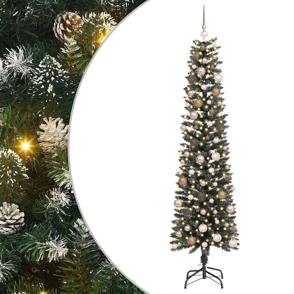 vidaXL Artificial Christmas Tree with 300 LEDs with Stand Green 210 cm 2