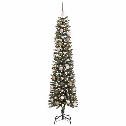 vidaXL Artificial Christmas Tree with 300 LEDs with Stand Green 210 cm 3