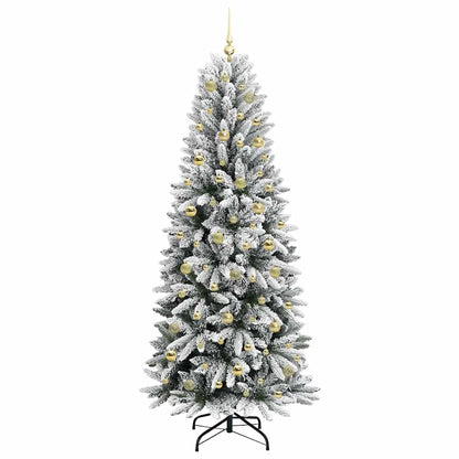 vidaXL Artificial Christmas Tree White 210 cm 4