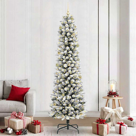 vidaXL Artificial Christmas Tree White 240 cm 1