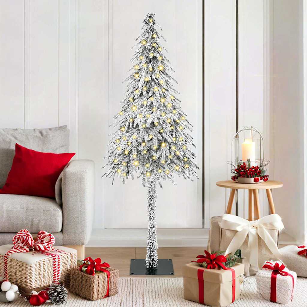 Christmas Tree White PE and Steel 150 cm with leds