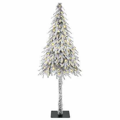 Christmas Tree White PE and Steel 150 cm with leds