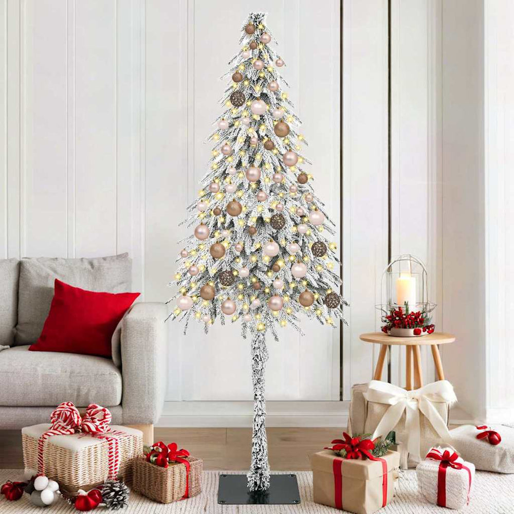 vidaXL Christmas Tree with 300 LEDs White 180 cm PE and Steel