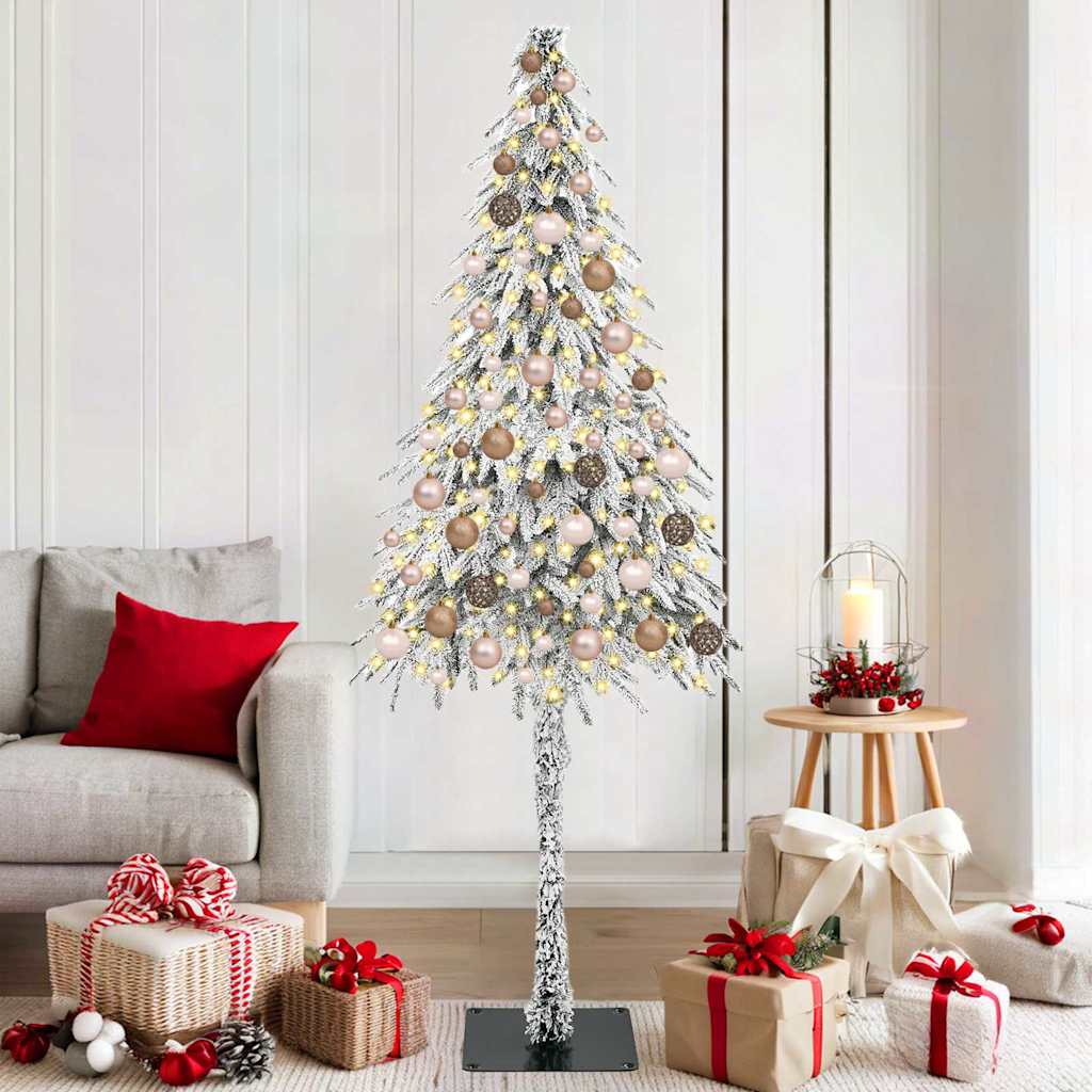 vidaXL Christmas Tree with 300 LEDs White 180 cm PE and Steel 1