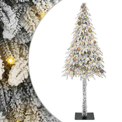 vidaXL Christmas Tree with 300 LEDs White 180 cm PE and Steel 2