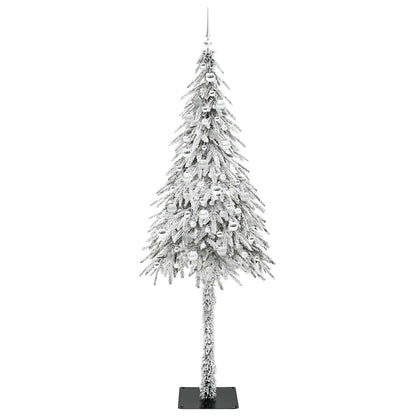 vidaXL Christmas Tree White 210 cm PE and Steel 4