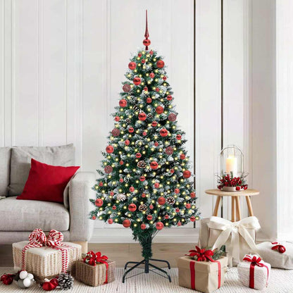 Artificial Christmas Tree Green 180 cm with 120 red balls
