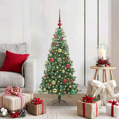 Christmas Tree PVC 120 cm Green with 150 LEDs&multicolour balls