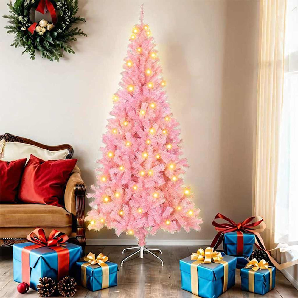 vidaXL Christmas Tree PVC 180 cm Pink