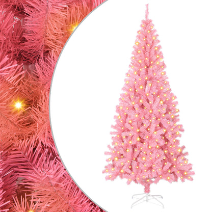 Christmas Tree PVC 180 cm Pink with 300 LEDs