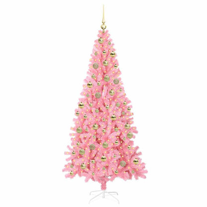 vidaXL Christmas Tree Pink 210 cm PVC 3