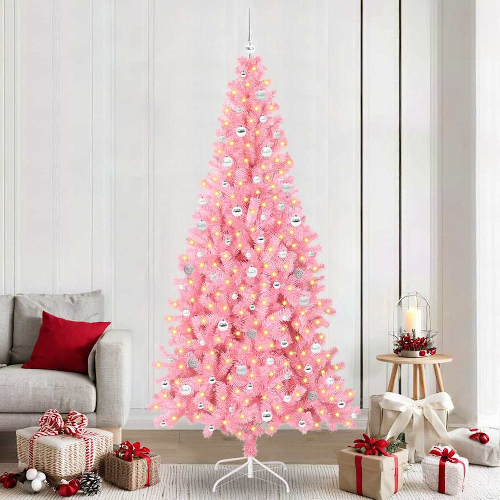 vidaXL Christmas Tree Pink 240 cm PVC