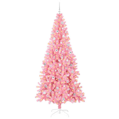 vidaXL Christmas Tree Pink 240 cm PVC 3
