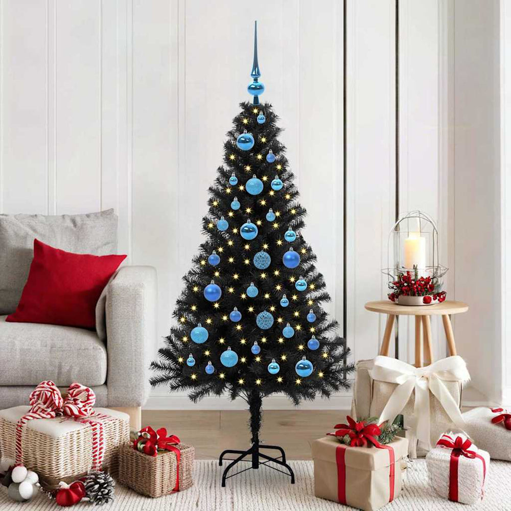 vidaXL Christmas Tree PVC 150 cm Black