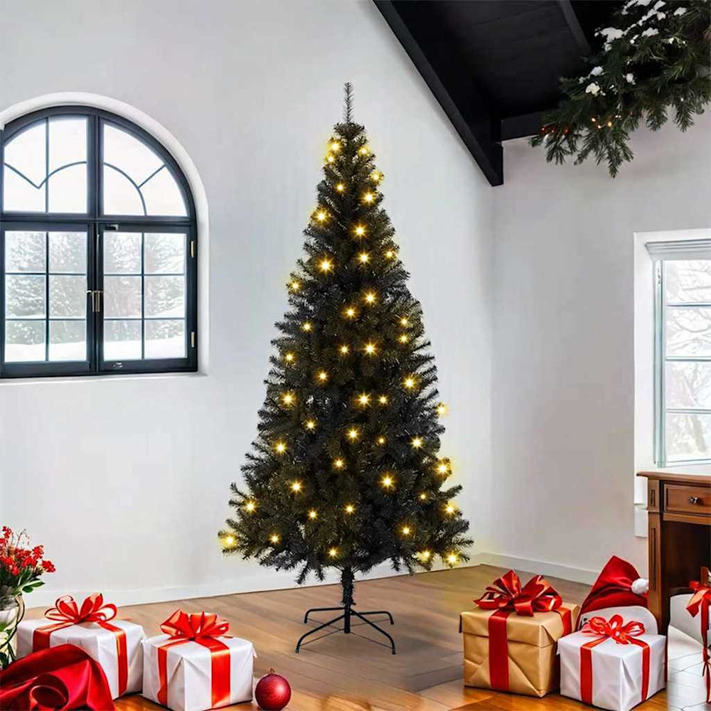 vidaXL Christmas Tree PVC 180 cm Black