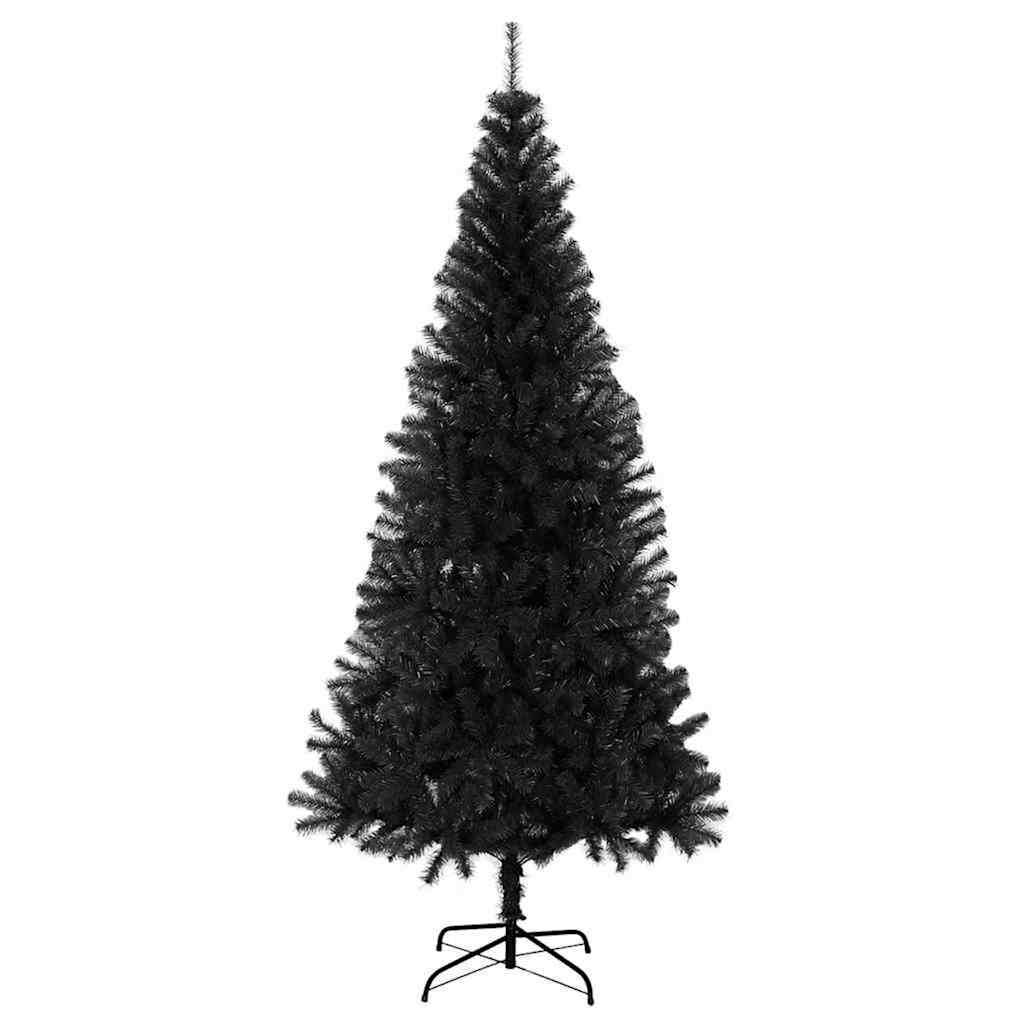 Christmas Tree PVC 180 cm Black with 300 LEDs