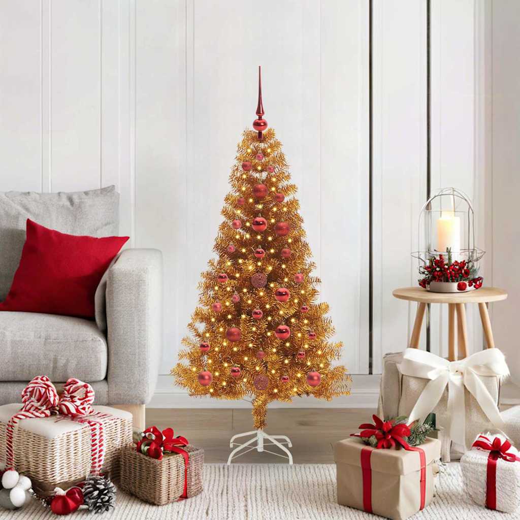vidaXL Christmas Tree PET 120 cm Gold
