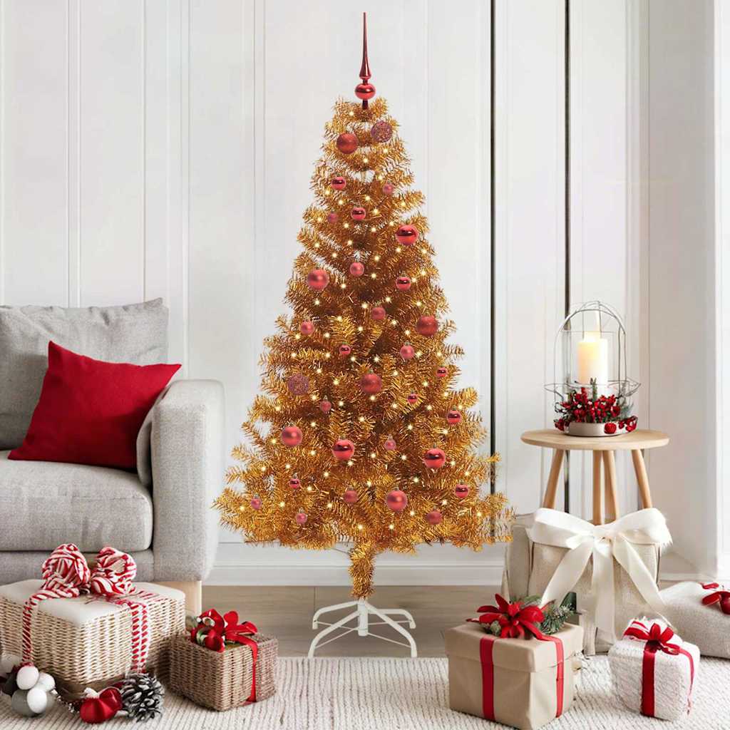 vidaXL Christmas Tree PET 150 cm Gold
