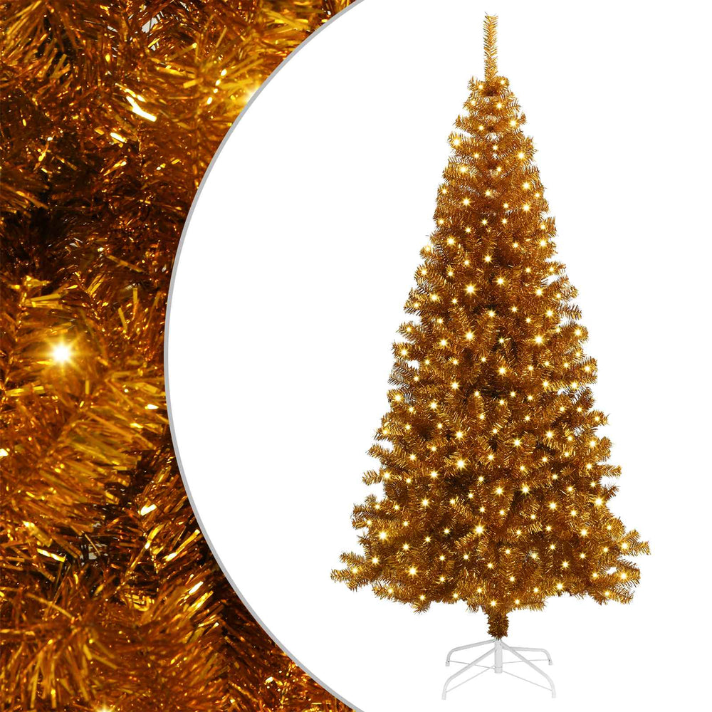 vidaXL Christmas Tree PET 180 cm Gold
